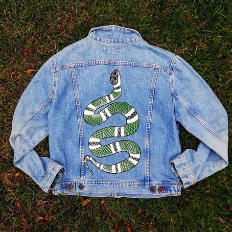 gucci jean jacket cheap|gucci jean jacket with snake.